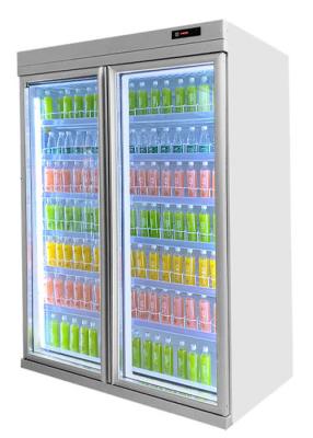 China Large Commercial Deep Freezer 2250L Multiple Glass Doors Remote System Refrigerator for sale