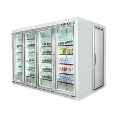 China Refrigerated Glass Door Display Chiller / Walk In Refrigerator Cold Room for sale