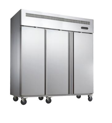China Commercial Silver Upright Freezer -18°C - 10°C With Easy Moving Wheels for sale
