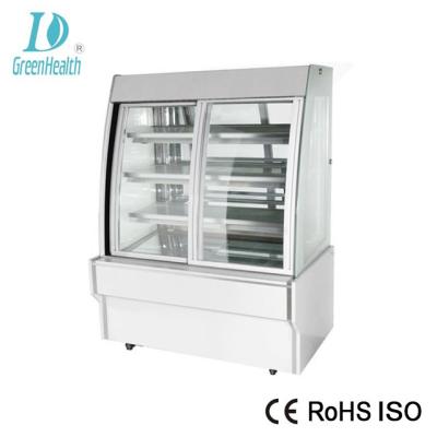 China Movable Shelves Cake Bakery Display Showcase With Cold Air Or Warmer for sale