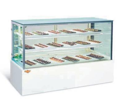 China Curved Glass Refrigerated Bakery Display Showcase With 2 / 3 Layers for sale