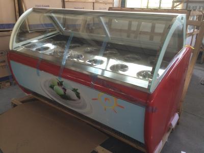 Китай Небольшое стеклянное потребление низкой мощности витрины комода, замораживатель мороженого Нестле продается