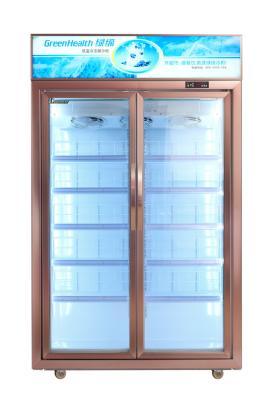 China Commercial 2 Glass Doors Display Refrigerator Freezer For Beverage Cold Drink for sale