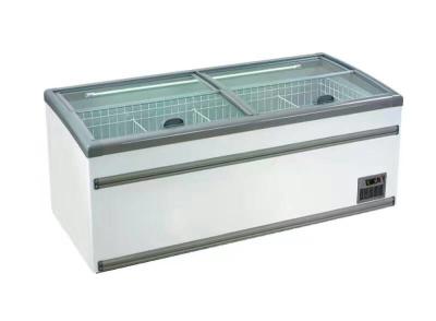 China Refrigerated Display Supermarket Island Freezer For Bread European Style for sale