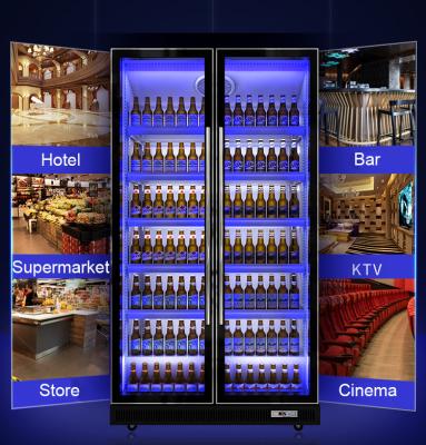 Chine Réfrigérateur droit commercial de pleine porte en verre pour le refroidisseur d'affichage de vin/ours/boisson non alcoolisée à vendre
