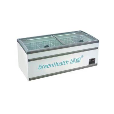 China Auto Defrost Commercial Display Freezer Top Sliding Door Copper Tube Condensing Unit for sale