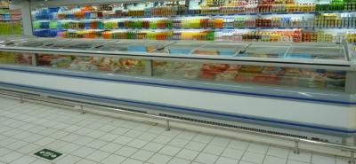 China Frozen Food Supermarket Island Freezer / Sea Food Display Counter Cabinet Freezer for sale