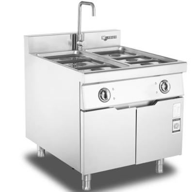 China Stainless Steel Buffet Counter Food Cooking Stove Electric Bain Marie Food Warmer With Cabinet for sale