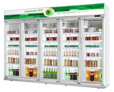 China 5 Layer And Adjustable Shelf Commercial Beverage Cooler 400L / 800L / 1220L for sale