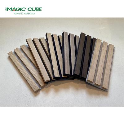 China Recycled Aku panel Vertical Acoustic Wood Slat Wall Panel Customized for sale