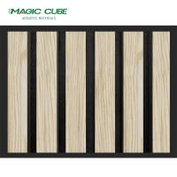 Quality Acoustic Slatted MDF Wood Veneer Decorative Wall Panel Wood Slats for sale