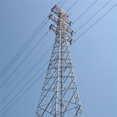 China GR65 GR50 Lattice Steel Towers Electric Transmission Line Angle Iron Tower for sale
