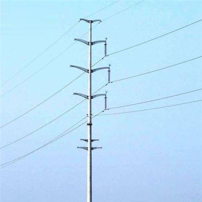 China Traffic Polygonal Tubular Galvanized Steel Pole 10m To 100m Electrical Transmission for sale