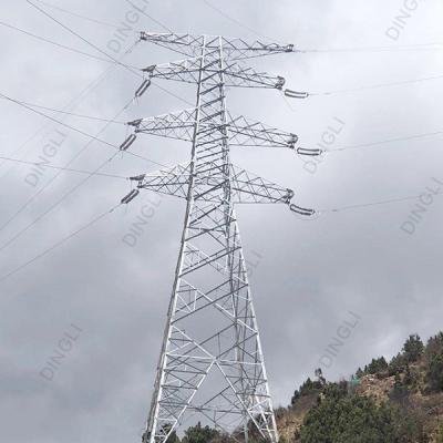 China 110kV/132kV Electrical Power Tower Angualr Steel Lattice Pylon Transmission Tower for sale