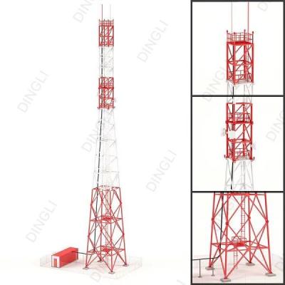 China Hot Dip Galvanized Communication Lattice Structure Transmission Tower 4 Legs for sale
