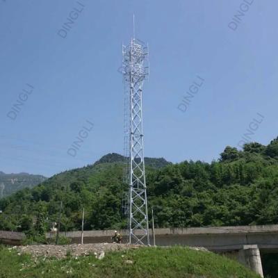China Communication Lattice telecom tower 3 Legs Galvanized Steel Tube Self Support for sale