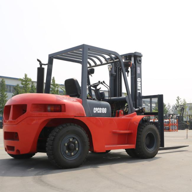 10ton Mitsubishi Isuzu Engine Forklift Truck with Triplex Full Free Mast and Clamp