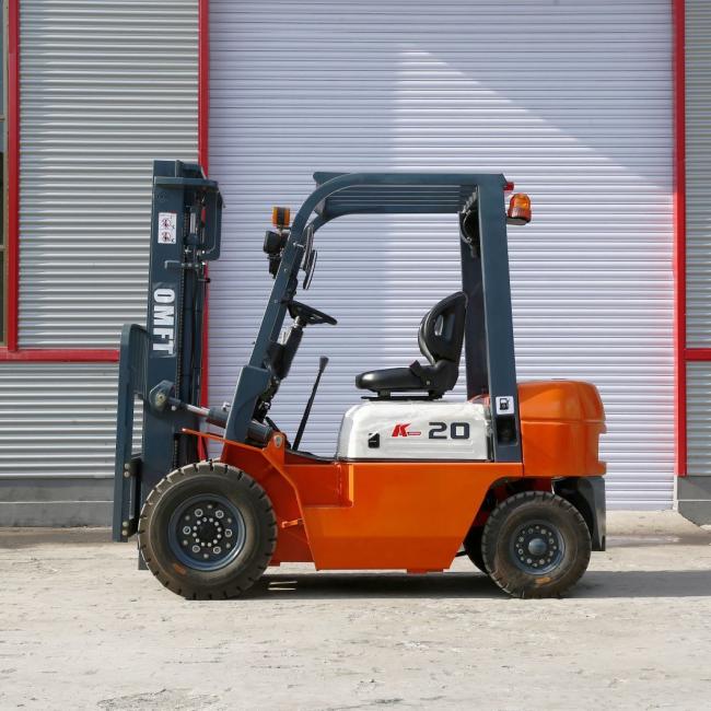 2ton 2t Diesel Forklift Truck with 5.5m 5500mm Three Stage Full Free Mast Triplex Full Free Mast