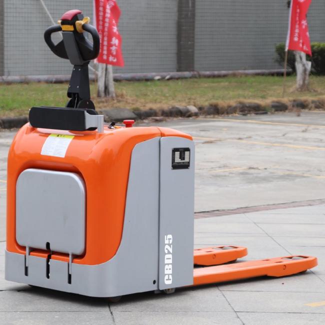 2.5 T 2.5ton 2500kg Stand-on Type Full Electric Powered Pallet Truck Electric Pallet Truck Battery Operated with Lead-Acid Battery