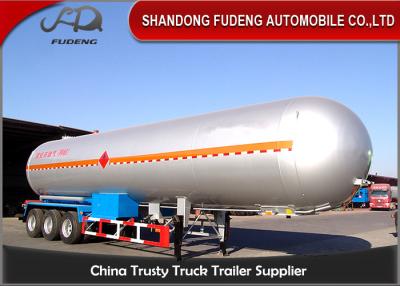 China 10 Wheelers LPG LNG Fuel Transfer Trailer 3*13 Ton FUWA Axles Carbon Steel Tank for sale