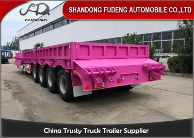China Mechanical Suspension 4 Axles 13 Meter Low Bed Trailer for Africa for sale
