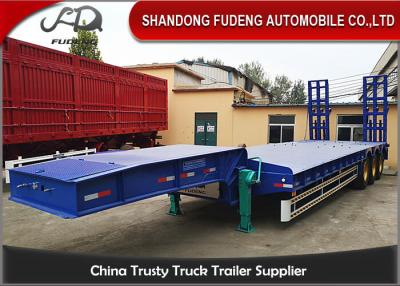 China 3 Axles 13M Excavator Transport Low Bed Semi Trailer for sale