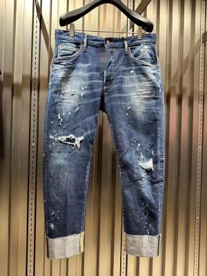 China Custom Logo Stretch Denim Pants Fashion Slim Fit Men Trend Casual Jeans 13 for sale