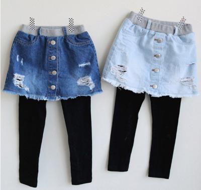 China Slim Fit Stretch Denim Skirt Pants Girls Fashion Kids Jeans Jrt11 for sale