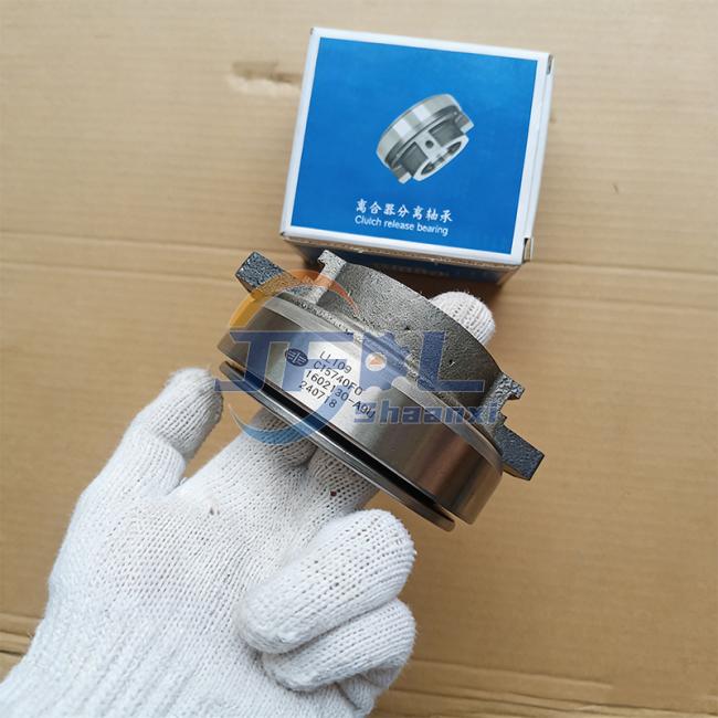 Close-up view of 85CT5740F0 clutch release bearing components and specifications