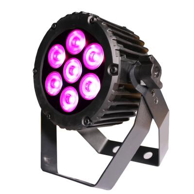 China 7pcs 23W RGBWAUV 3 In 1 Wash LED Flat Par Light Professional Wedding Stage Lighting for sale