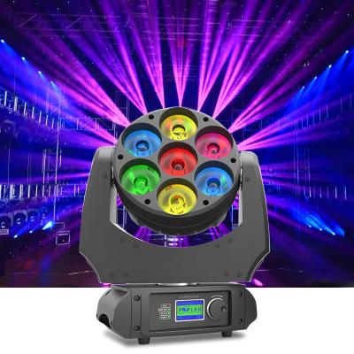 China Mini Stage DJ LED Moving Head Light Bee Eye 7pcs 40w DMX Beam Wash Zoom 4 In 1 RGBW 7x40w for sale