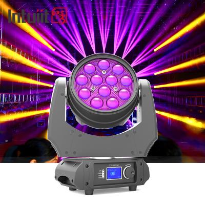 Chine Wide Angle 5-60 degree Zoom Wash Moving Head 12*10W RGBW 4-in-1 DMX LED Moving Head light à vendre