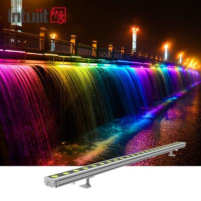 China Decorative building lighting projector IP65 outdoor linear light 36w dmx rgb led wall washer for sale