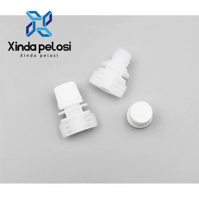 China Precision Cnc Flexível PE Plastic Spout Cap Para Saco de Leite de Soja à venda