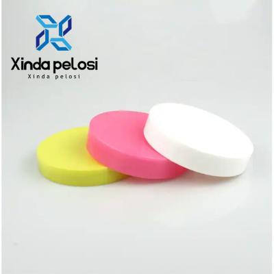 China Plastic Bottle Screw Caps Custom Logo Smooth Caps With PET Aluminum Foil Seal Liners for sale