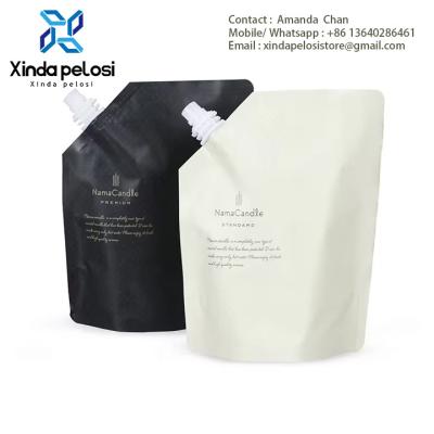 China Custom Printed Eco Friendly Recyclable Stand Up Liquid Spout Pouch Bags for sale
