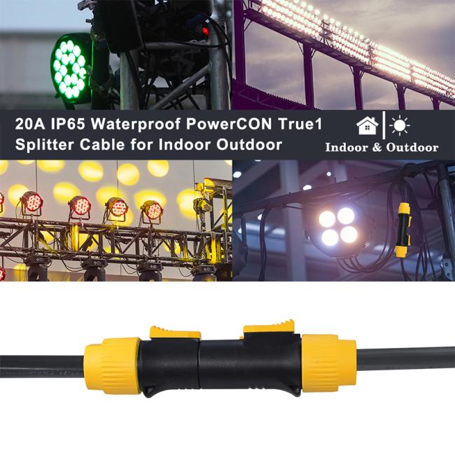 AU plug to locking power connector cable