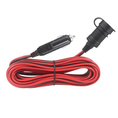 China 3ft 6ft 12ft Cigarette Lighter Extension Cord Male To Female  For Coffee Maker for sale