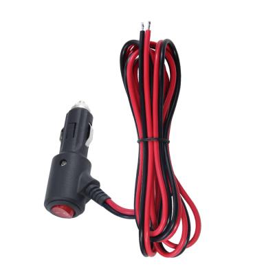 China Cigarette Lighter Male Plug Car Charger Solar Power Cable 18AWG 16AWG for sale
