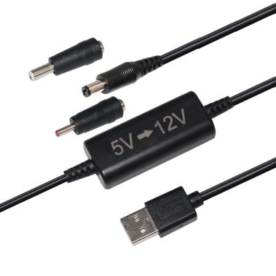 China 10ft 10m DC-DC Transformer 5V To 12V Step Up Cable For USB To DC Power Converter for sale