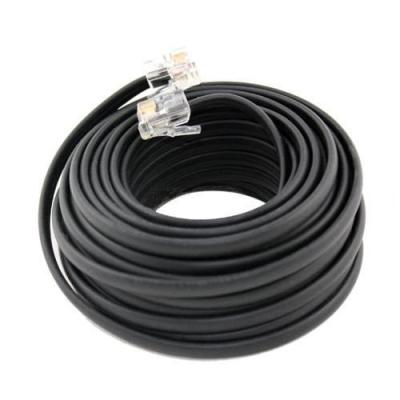 China 25 Feet RJ11 4P4C 4P2C Telephone Extension Cord Cable Durable for sale