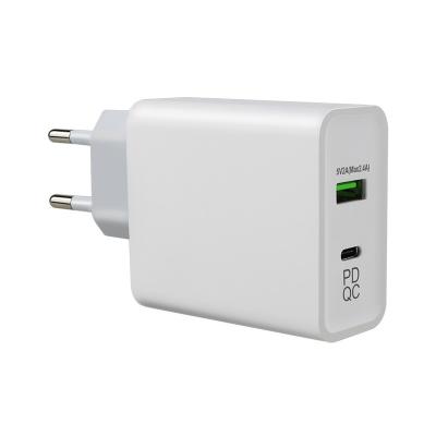 China 240V 45W QC 3.0 Wall Plug Power Supply Adapter For Euro Usb C 2m Cable for sale