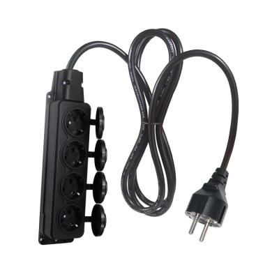 Китай Europe Schuko Cords Adapter Type F Plug Cable Кабельный разъем 4x розетки Eu Расширительный кабель продается