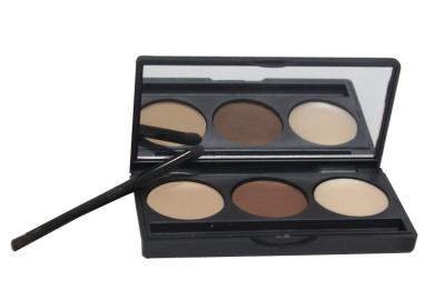 China Earth Color Eyebrow Filler Powder Palette With Brush , Eyebrow Cake Powder for sale