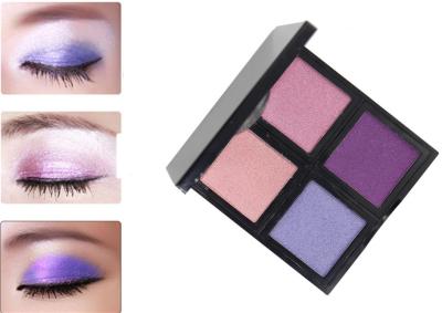 中国 4色の膚触りがよい微光のすべてのための紫色のアイシャドウのパレット皮9.3X8.8X1.3CM 販売のため