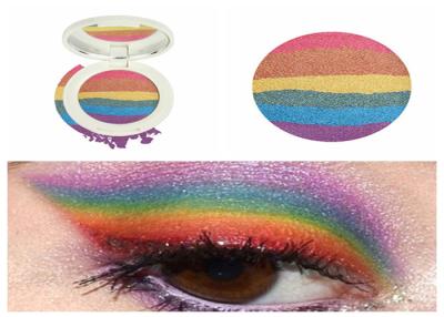 Chine Cosmétiques de maquillage d'oeil de barre de mise en valeur d'arc-en-ciel avec 6 dans 1 kit de lueur de maquillage, logo fait sur commande à vendre