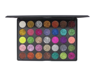 China 35 Color Pressed Glitter Make Up Palette , Pigmented Eyeshadow No Logo Private Label for sale