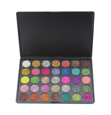 China Shimmer Glitter Makeup Eyeshadow Palette Private Label 35 Color for sale