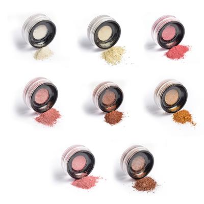 China 8 Colors Makeup Cheek Highlighter , Highly Pigmented Highlighter Loose Powder for sale