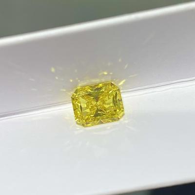 China Radiant Cut Synthetic Lab Created Yellow Diamonds 2-2.99 Carat for sale